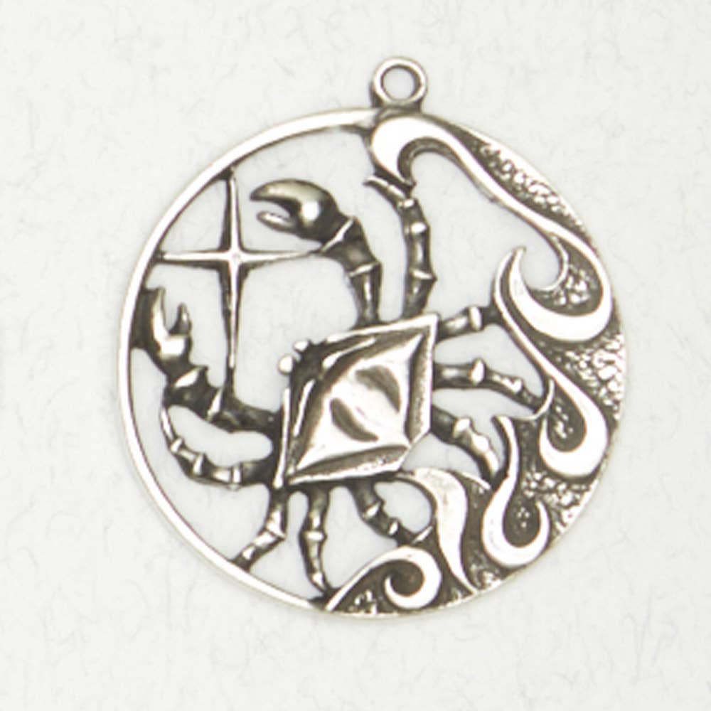 Nirvana Zodiac Pendant - Cancer: Pewter Design
