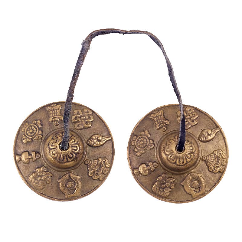 Tingshas - 8 Auspicious Symbols Prayer Chimes