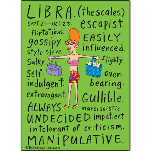 Magnet - Ephemera - Libra Naughty