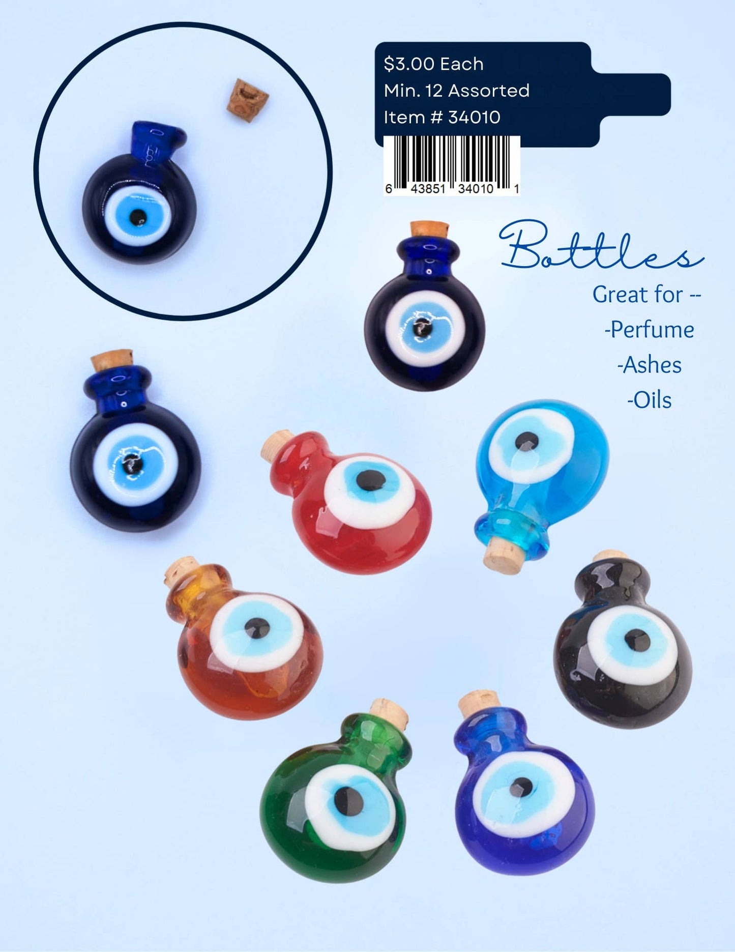 Protective Eye Bottles / Assorted colors
