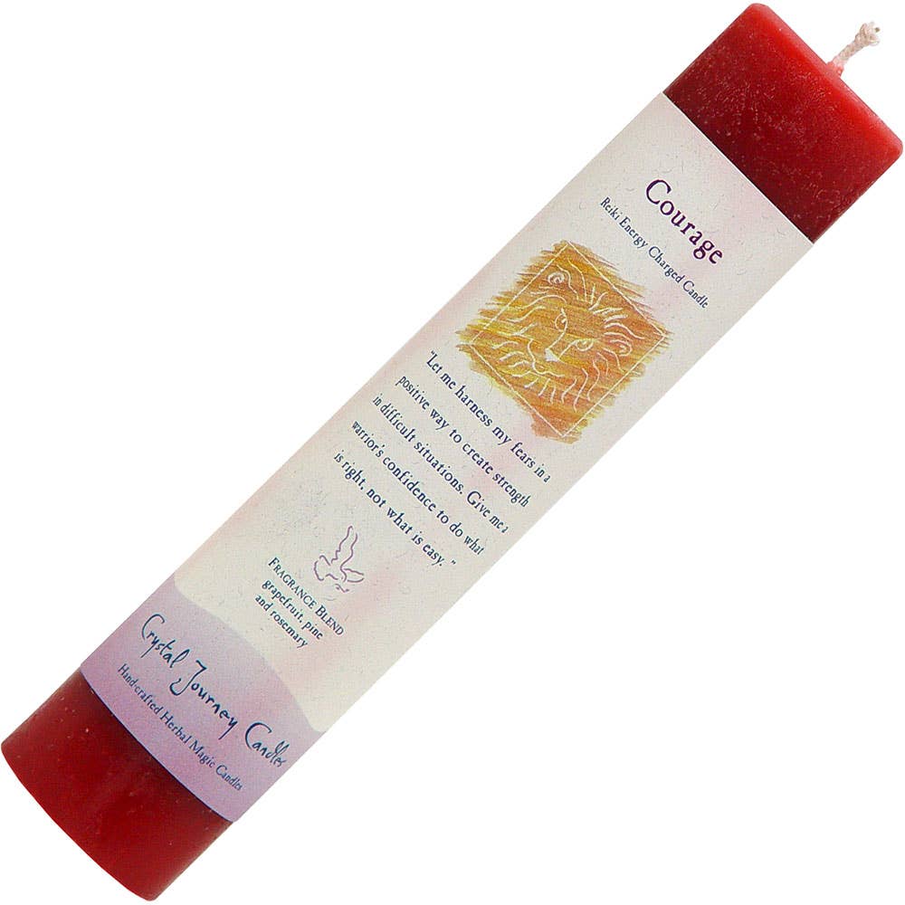 Reiki Herbal Pillar Candle Courage