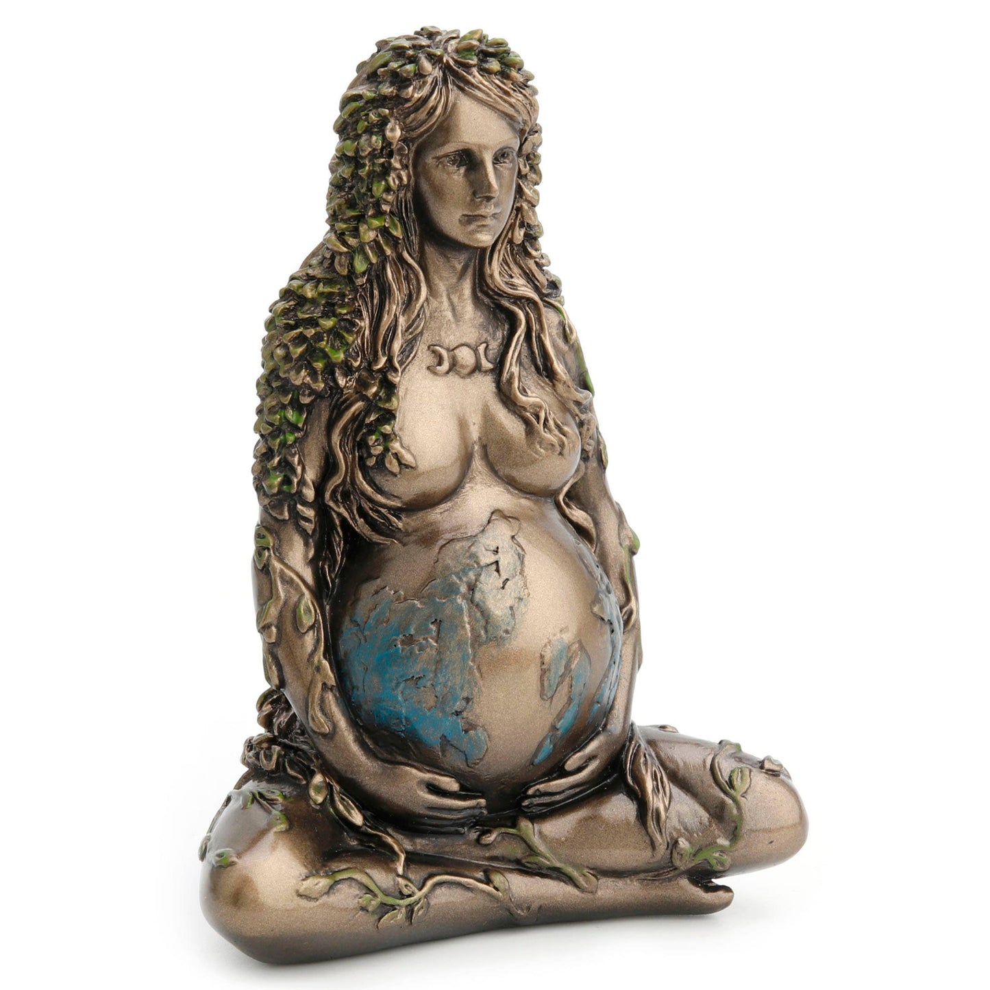 Pregnant Mother Earth Gaia Sitting Lotus Pose