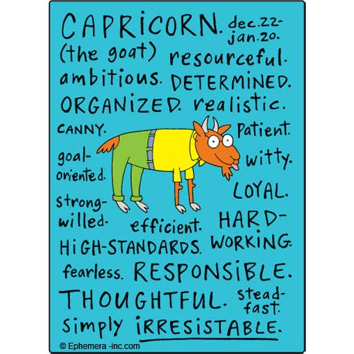 Magnet - Ephemera - Capricorn Nice