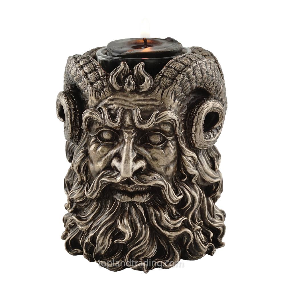 Greek God Pan Tea Light Candle Holder
