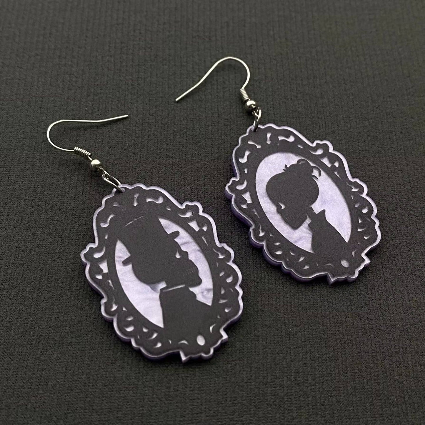 Earrings - Acrylic Ghost Couple Dangle