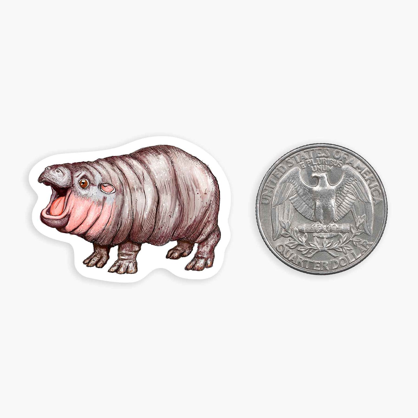 Moo Deng - Hippo - Mini Sticker
