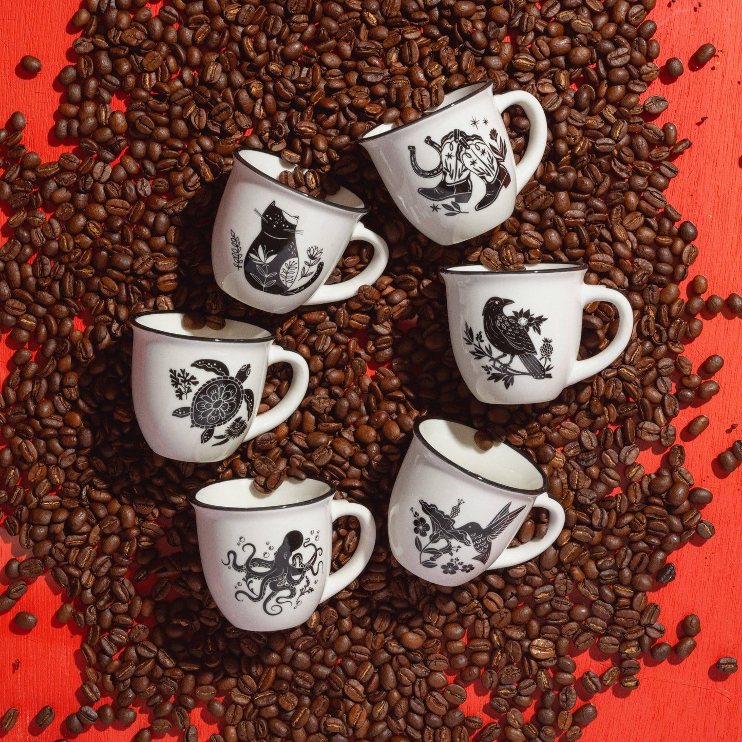 Turtle Boho B&W Espresso Mug