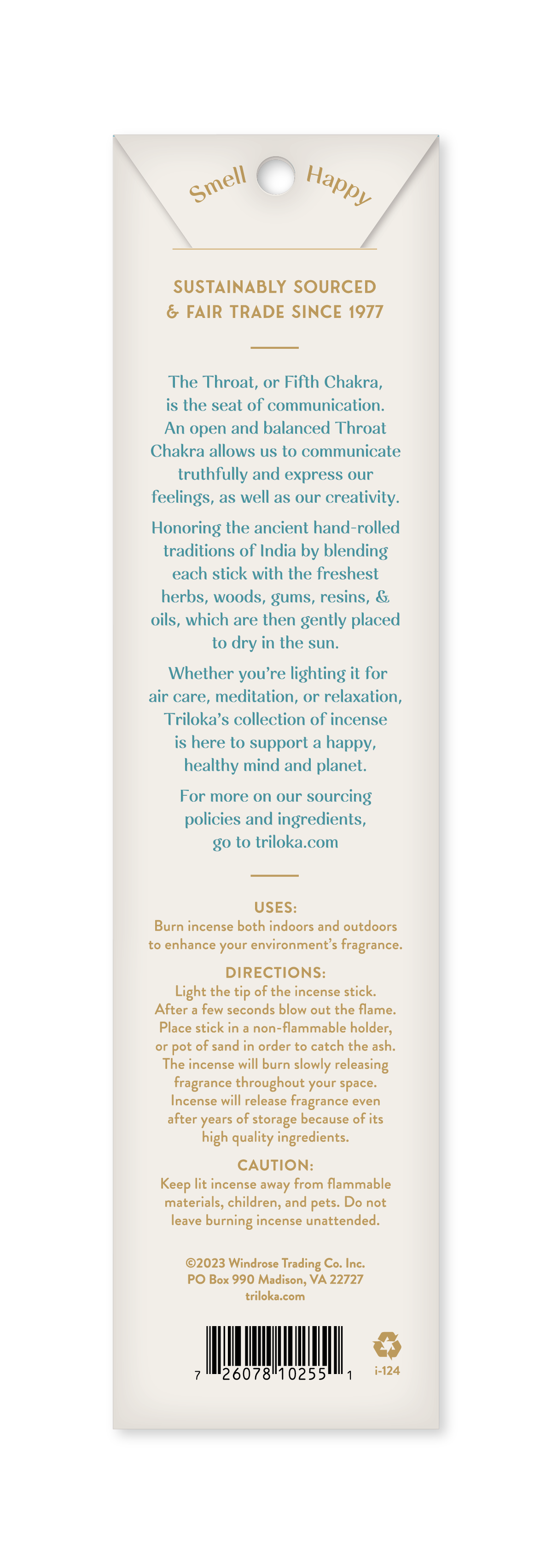 Triloka Throat Chakra Stick Incense