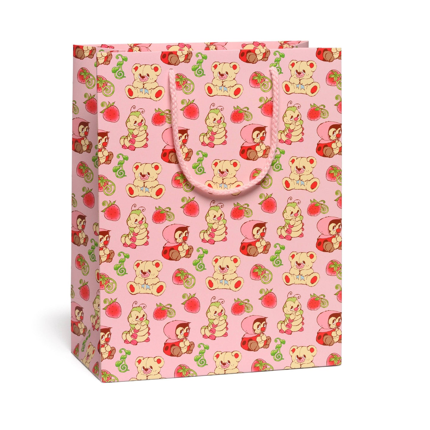 Gift Bag - Red Cap - Strawberry Critters - Small