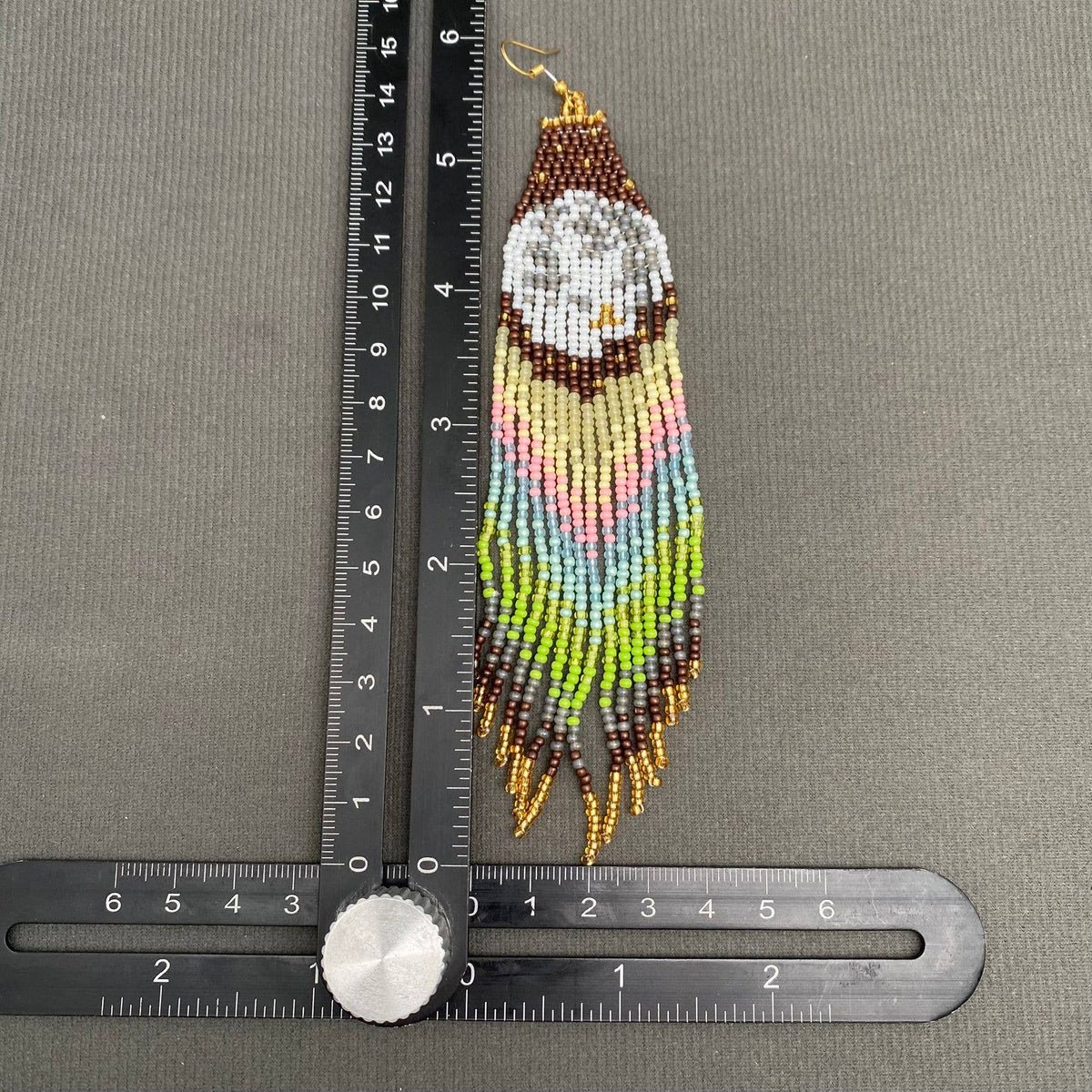 Moonlit Night Seed Beads Tassel Earrings - SB