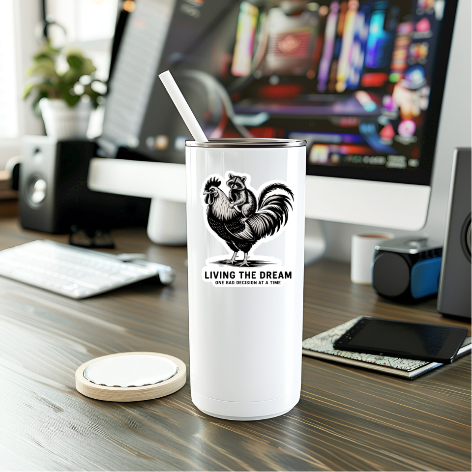 MMT Stickers - Funny Living the Dream Vinyl Sticker