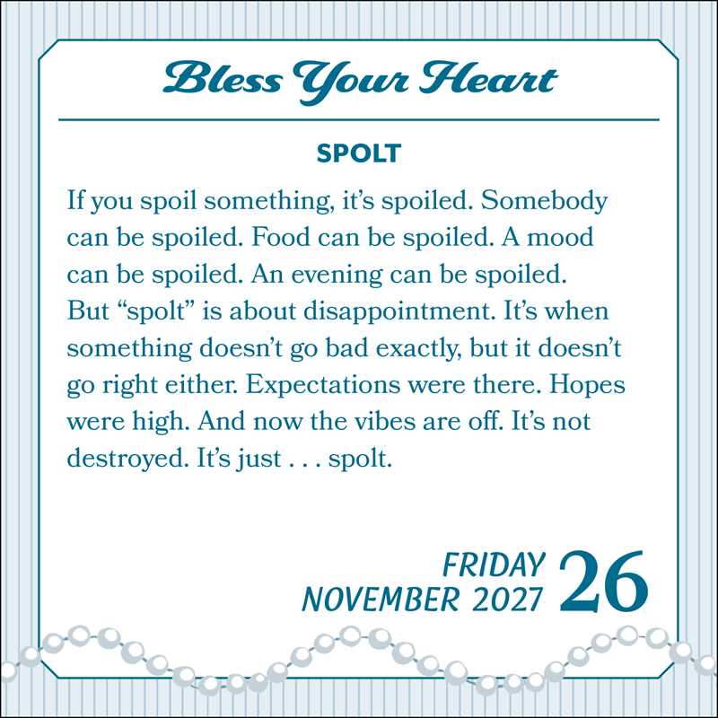 Bless Your Heart 2027 Day-to-Day Calendar by Landon Bryant: Calendar; 640 pages / English