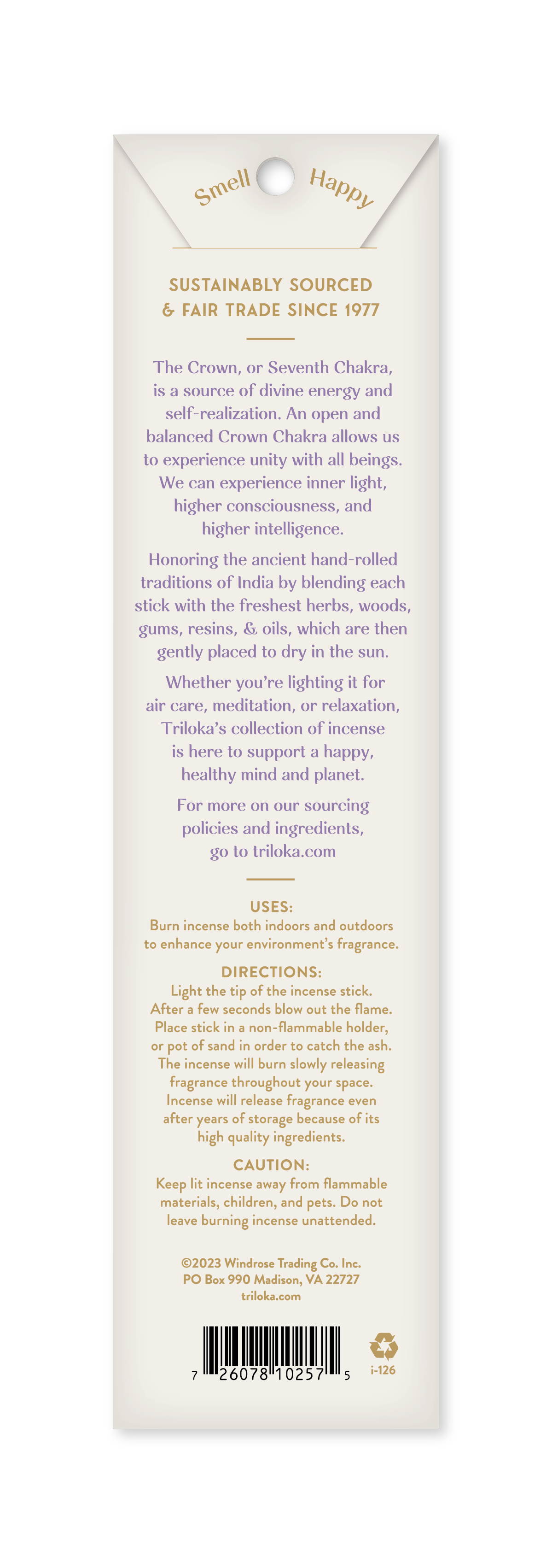 Triloka Crown Chakra Stick Incense