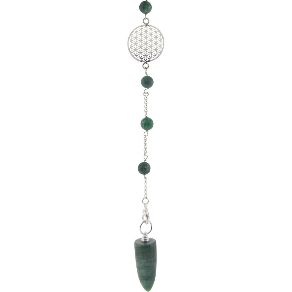 Pendulum 18 - Flower of Life - Green Aventurine