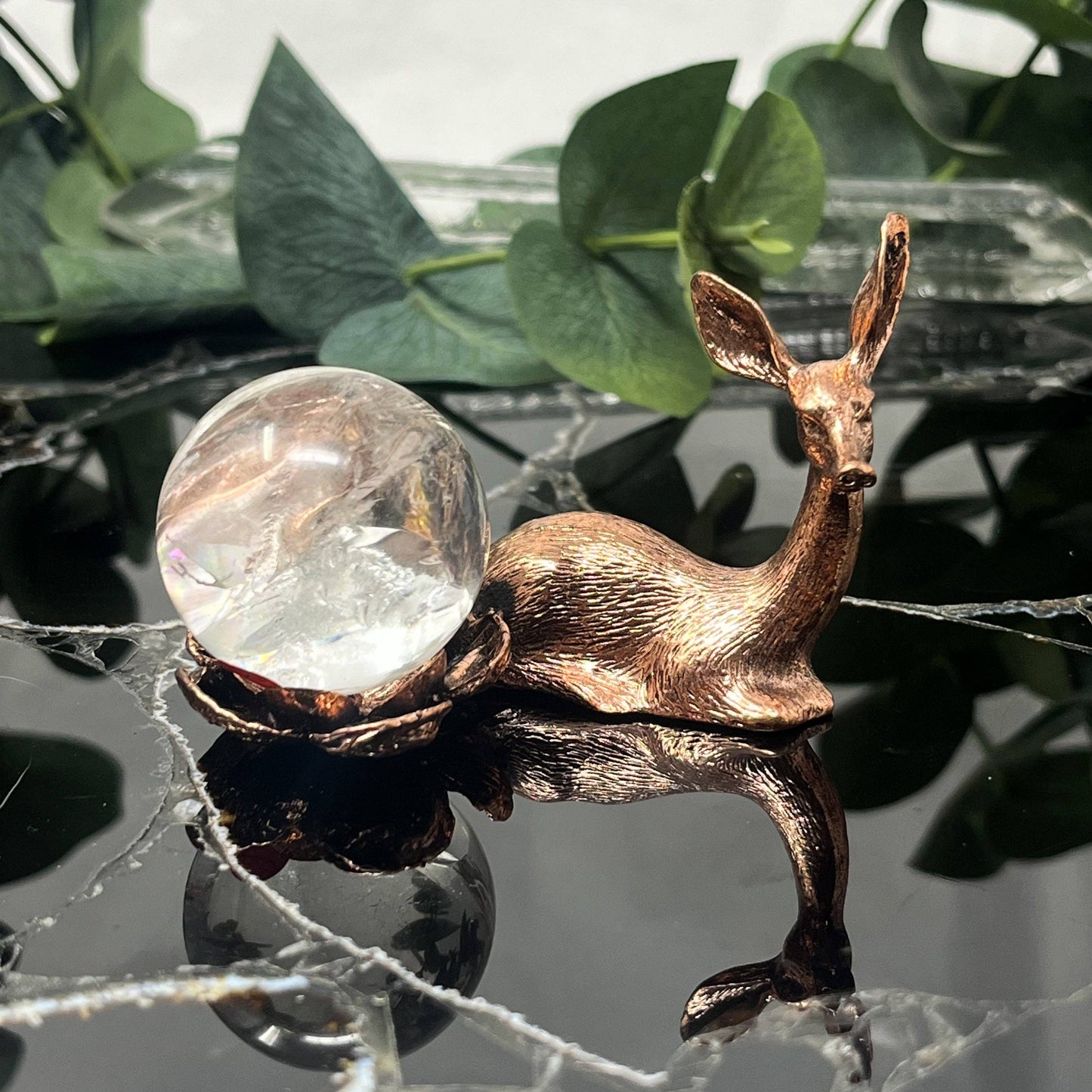Rose Gold Deer Sphere Stand
