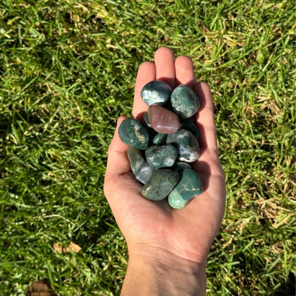 Tumbled Crystal - Moss Agate, 2lbs