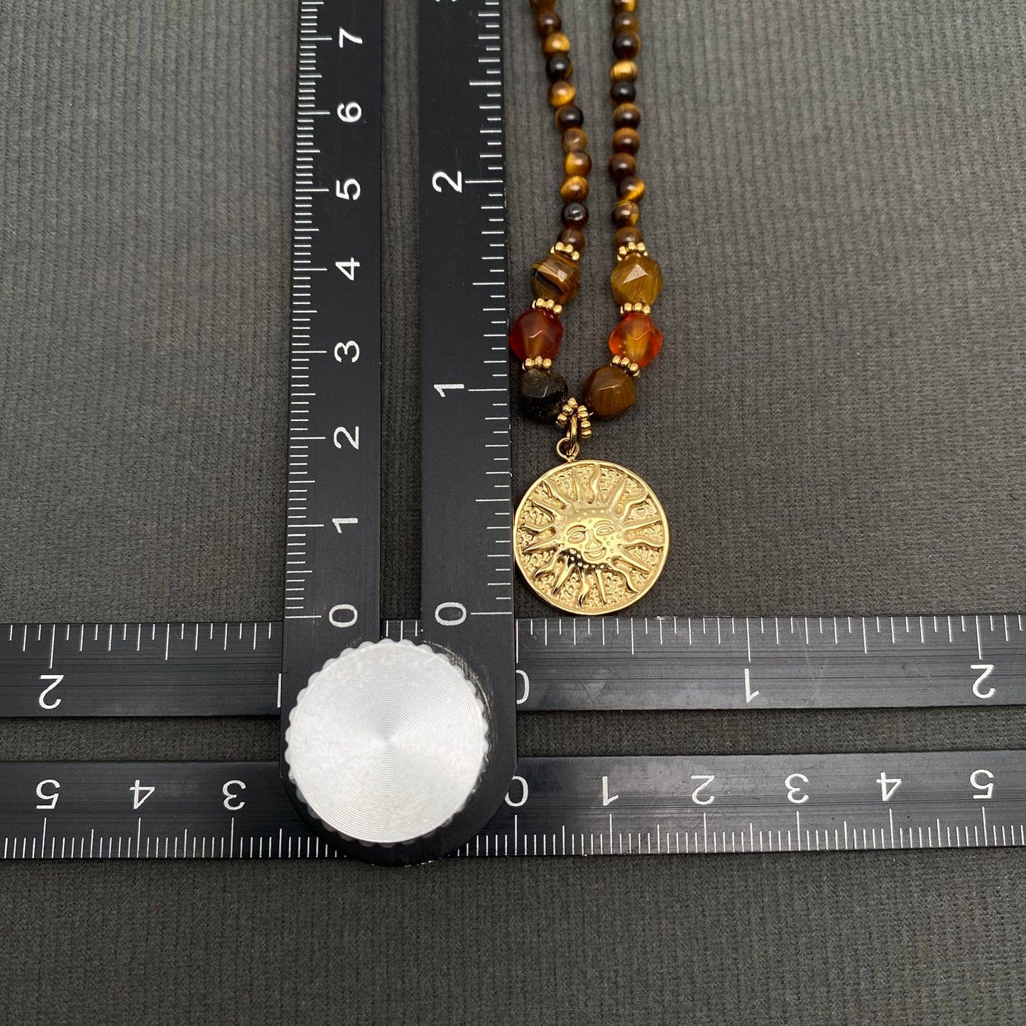 Sun Tiger's Eye Stone Necklace