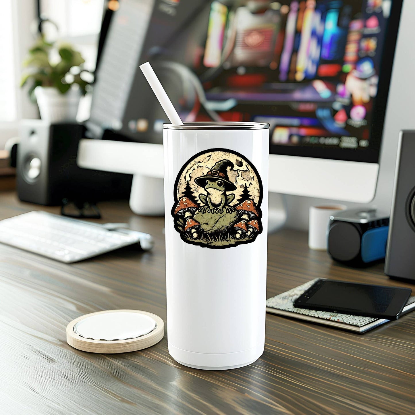 Witchy Frog Vinyl Sticker