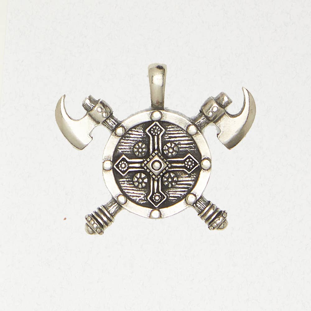 Nirvanan Odin - Norse Pendant – Viking Shield - Pewter