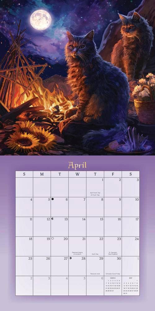 Llewellyn's 2027 Magical Mystical Cats Calendar: Fantasy Art