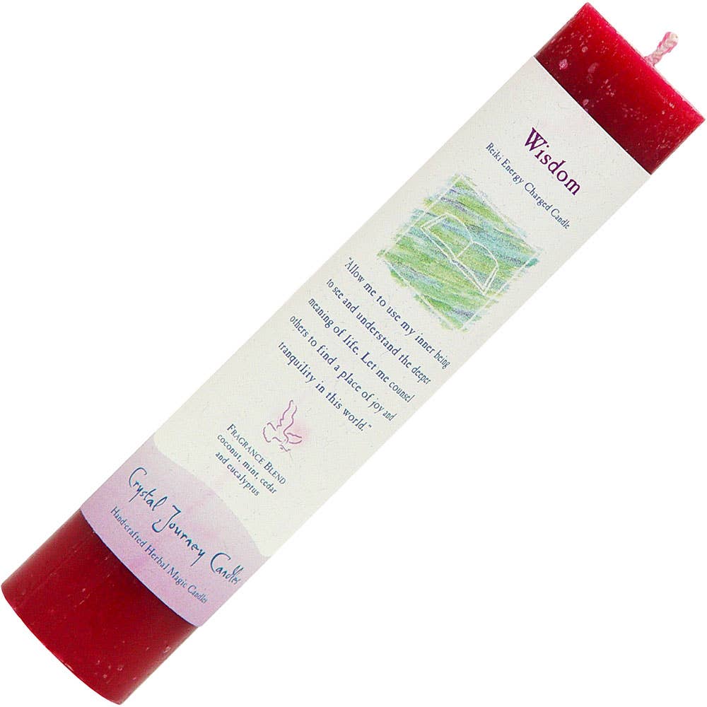 Reiki Herbal Pillar Candle Wisdom