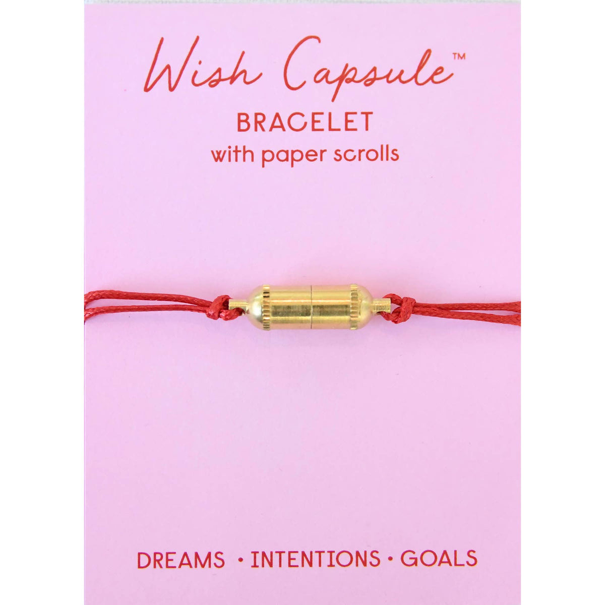 Wish Capsule Bracelet w/ 3-Paper Scrolls - Gold Capsule: Black