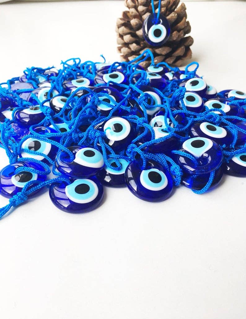 Blue Glass Evil Eye Charm (not on card)