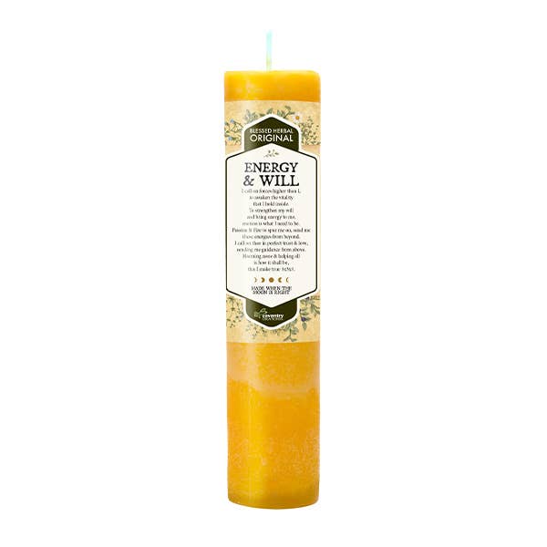 Blessed Herbal Candle Energy and Will