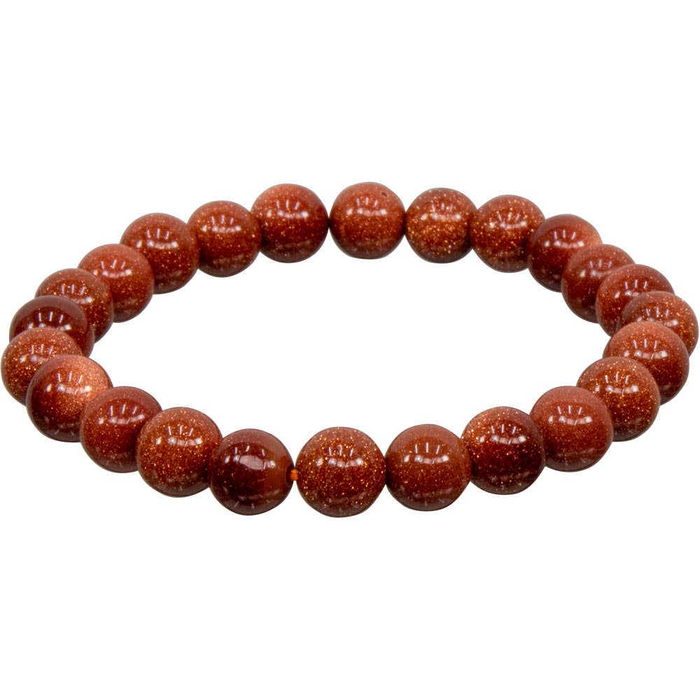Energy Beads - 8mm Goldstone - Beaded Bracelet