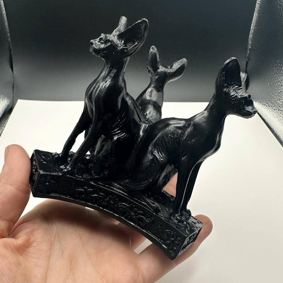Sphynx Cat Sphere Stand - BLACK