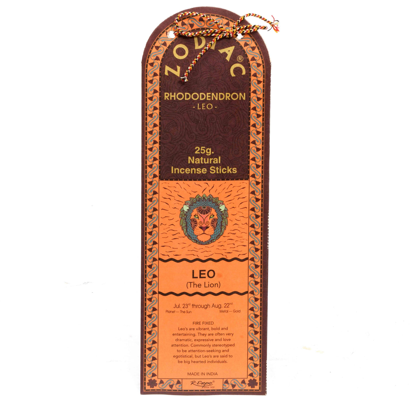 Zodiac Natural Incense- Leo: Rhododendron / 25 g.