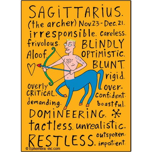Magnet - Ephemera - Sagittarius Naughty