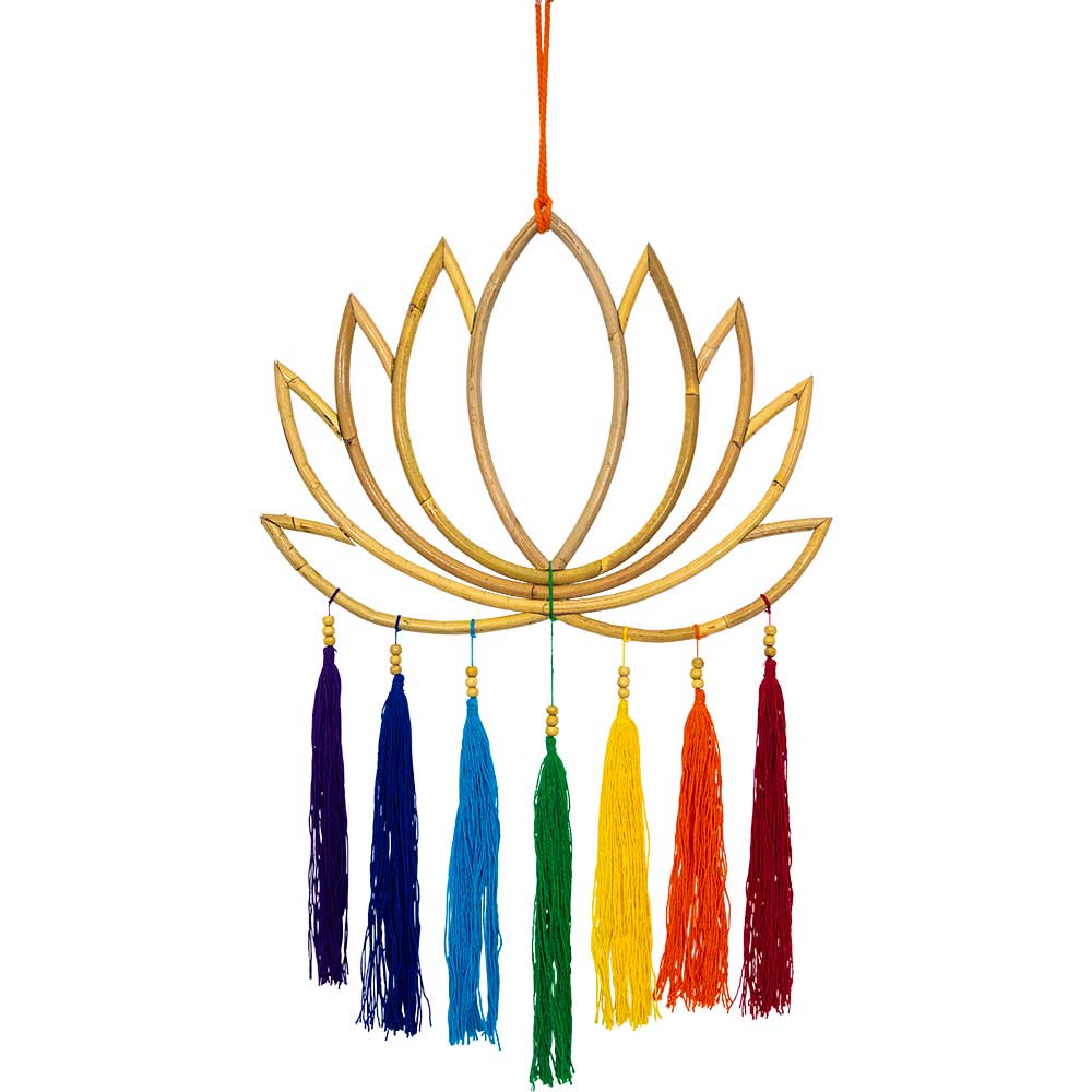 Bamboo Lotus w/ Chakra Tassels