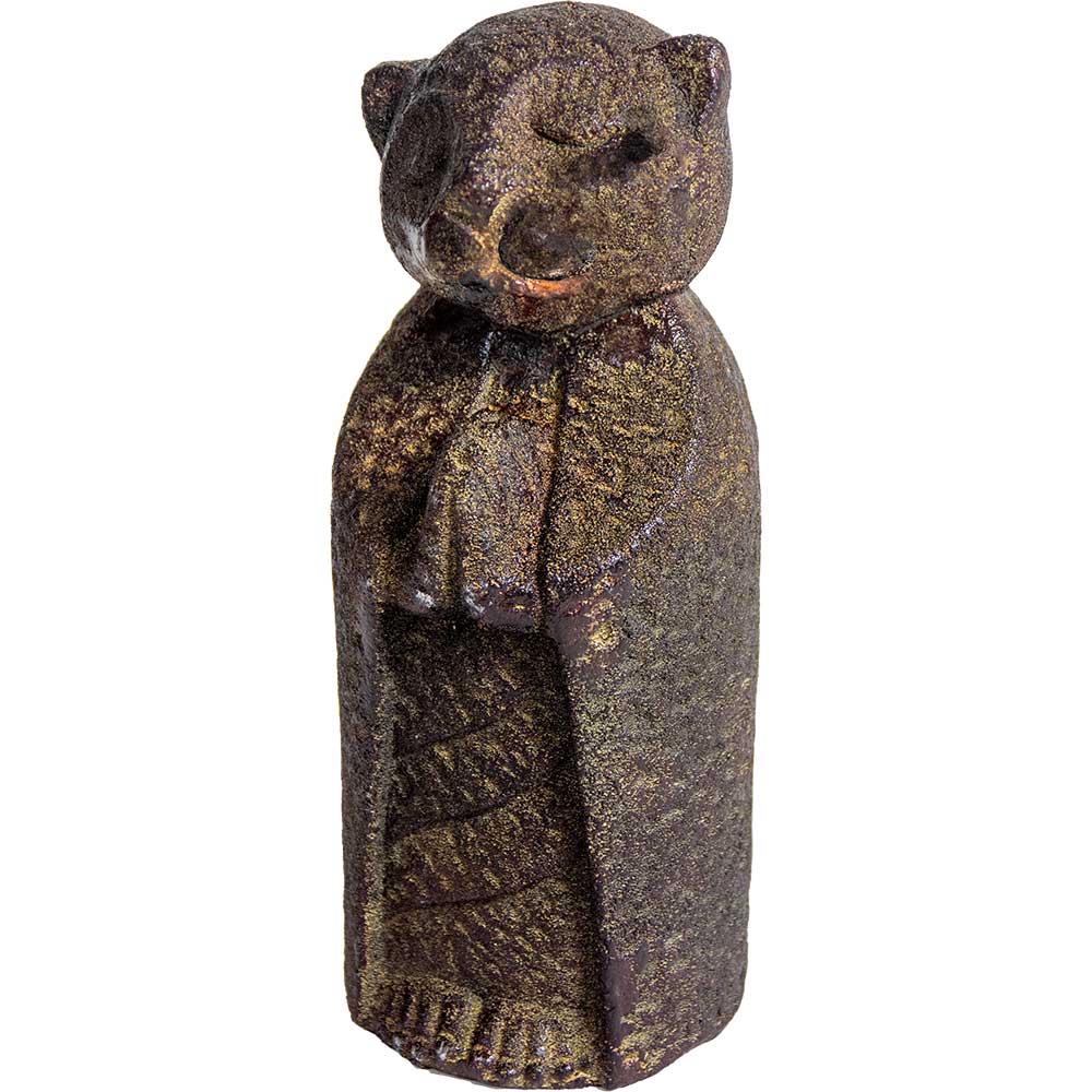 Volcanic Stone Statue - Jizo Cat