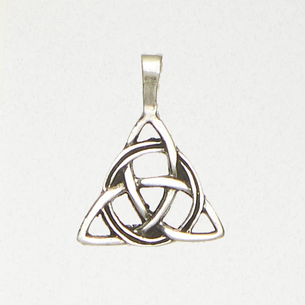Celtic Pewter Pendant Necklace - Celtic Weave: Pewter