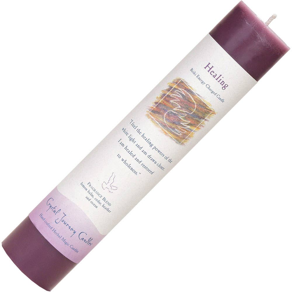 Reiki Herbal Pillar Candle Healing