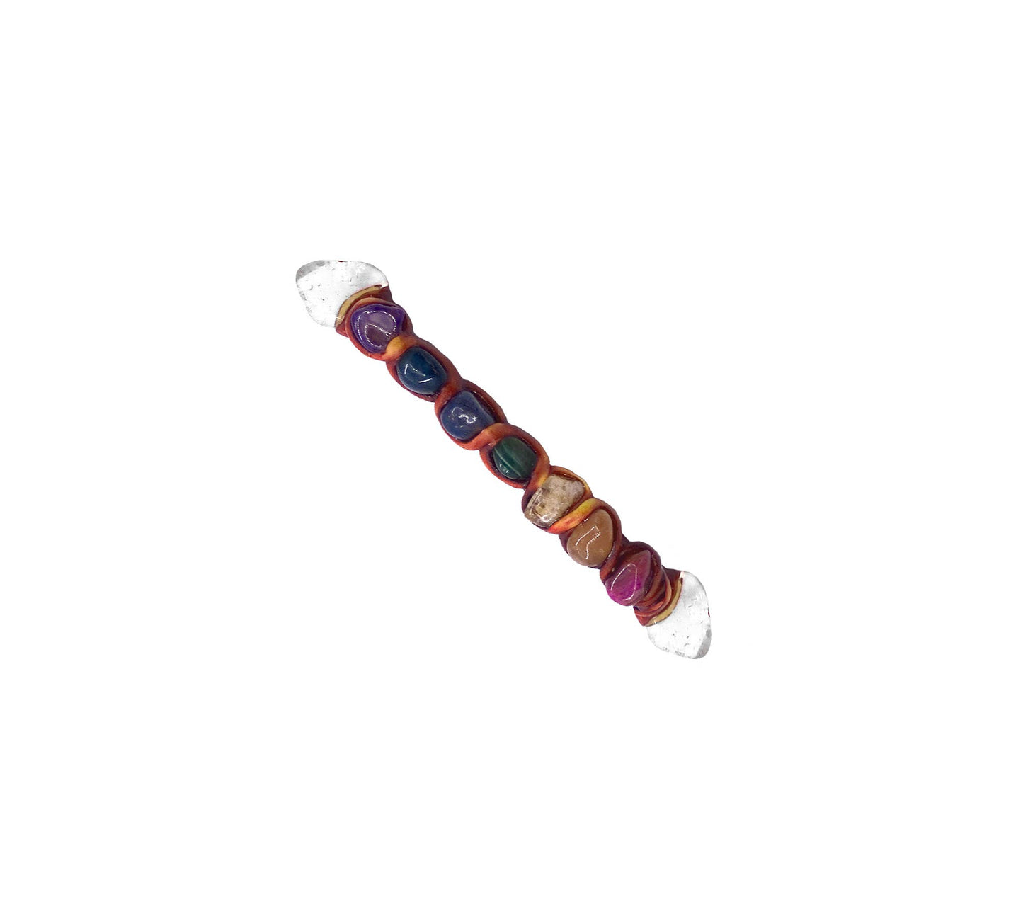 Chakra 7 Stone Mini Reiki Crystal Healing Magic Wand