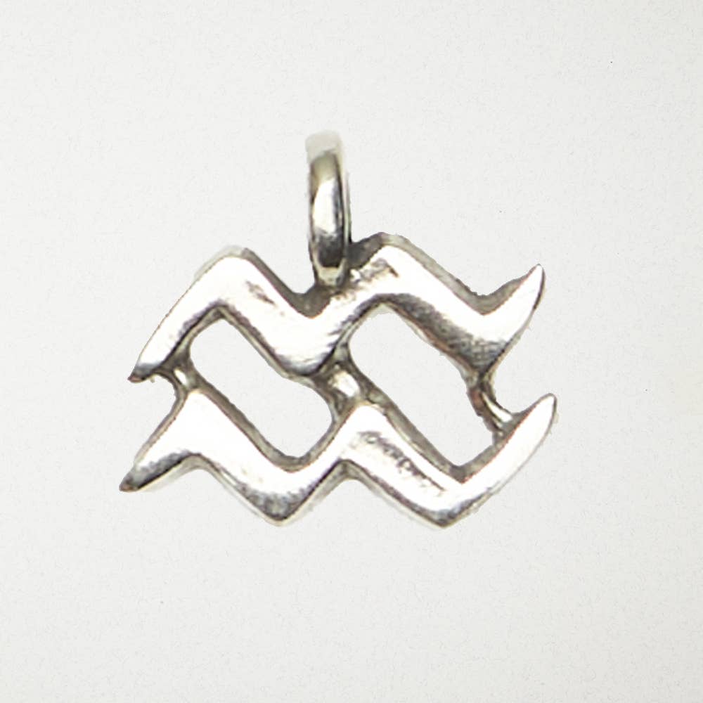 Nirvana Zodiac Pendant - Aquarius: Pewter Symbol
