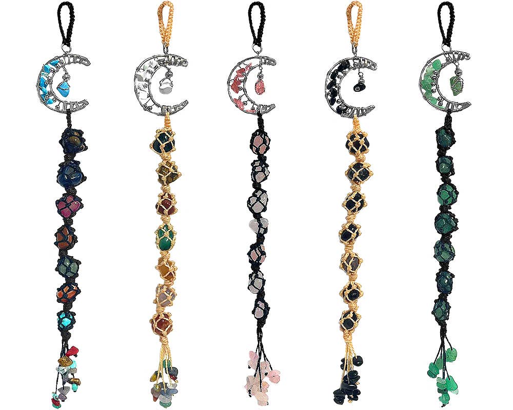 Chakra Moon Macrame Hanging