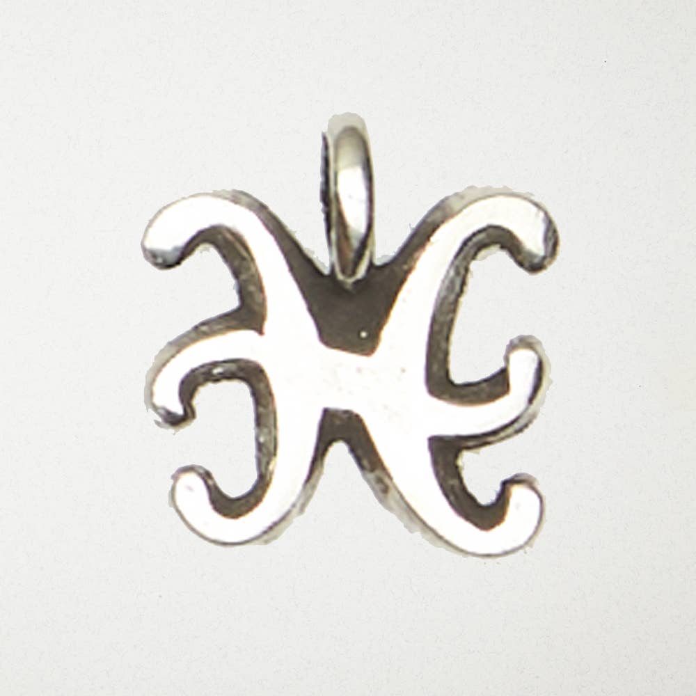 Nirvana Zodiac Pendant - Pisces: Pewter Symbol