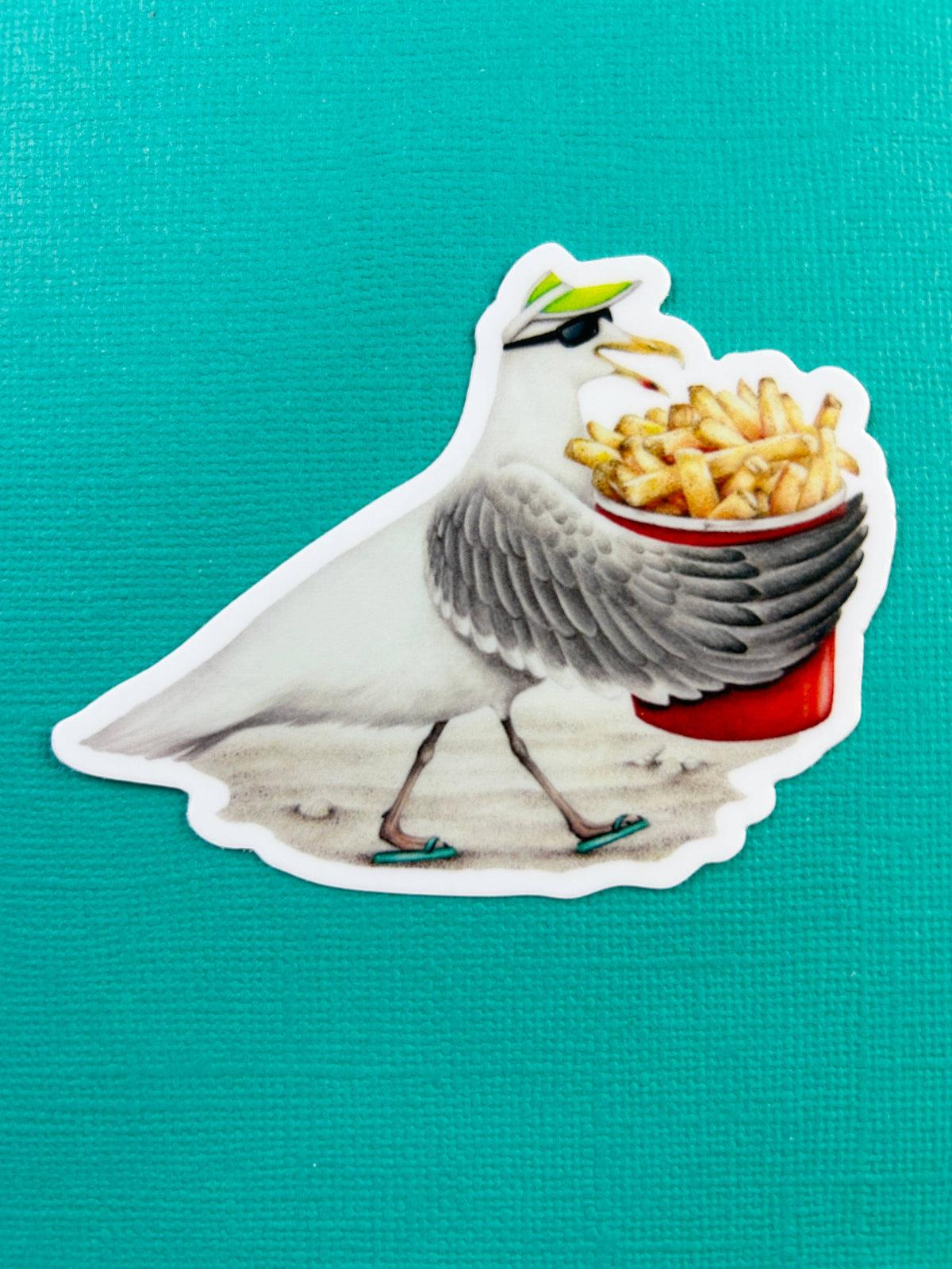 Seagull with fries sticker