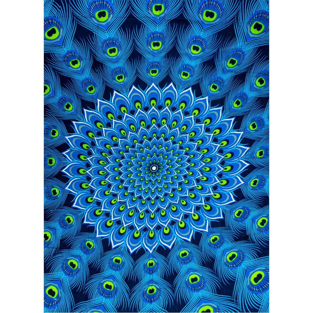 Rayon Sarong / Altar Cloth- Peacock Mandala