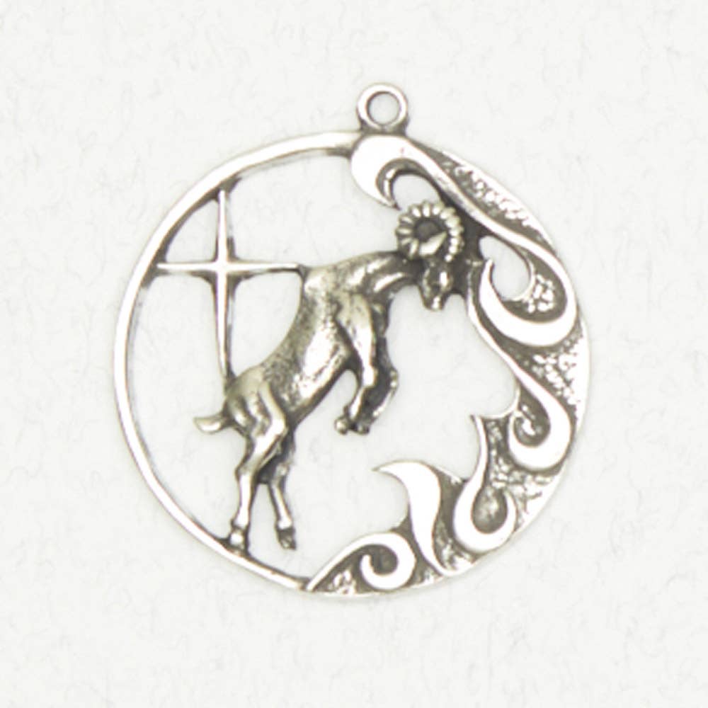 Nirvana Zodiac Pendant - Aries: Pewter Design