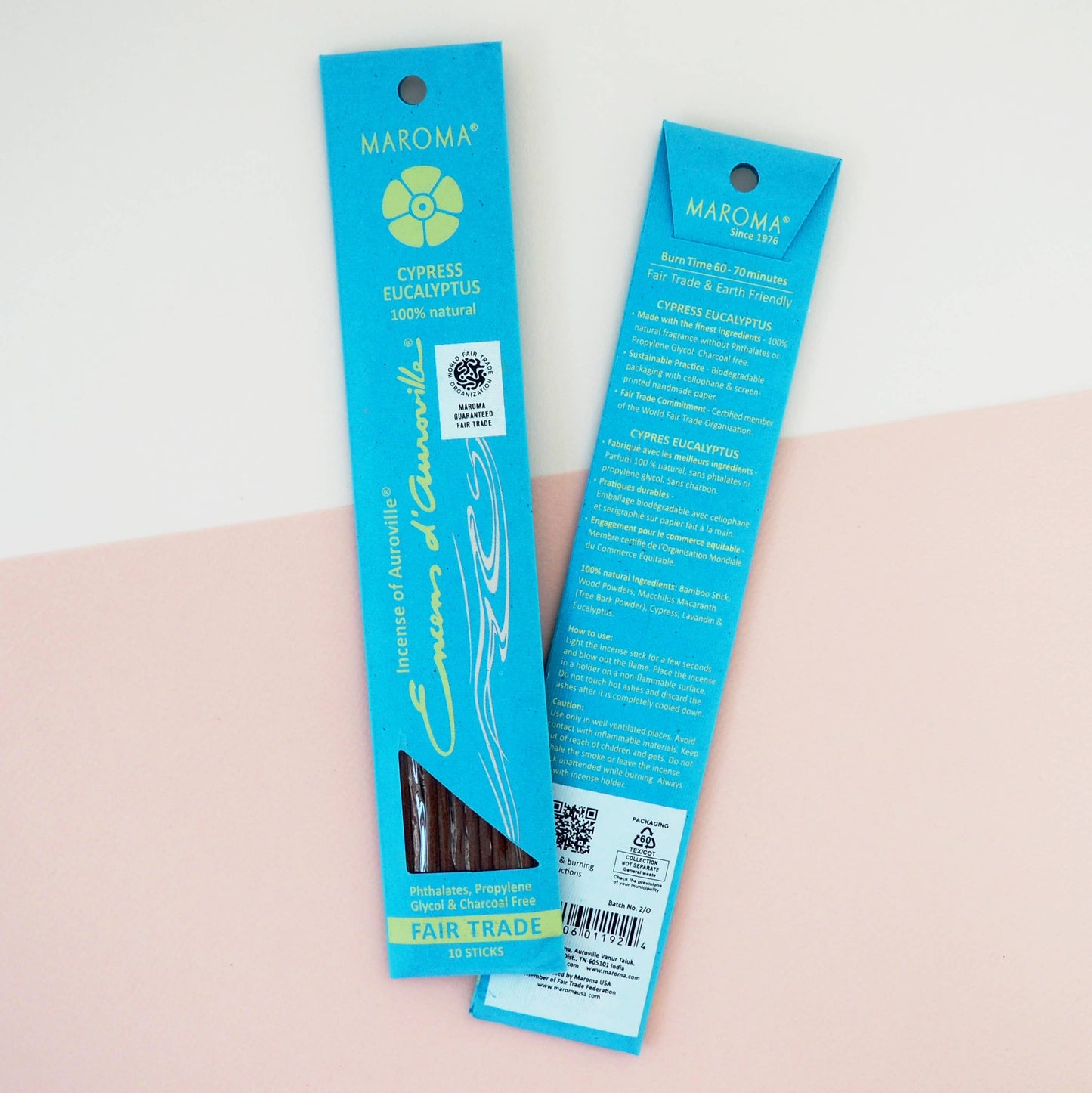 Maroma Premium Stick Incense Cypress Eucalyptus