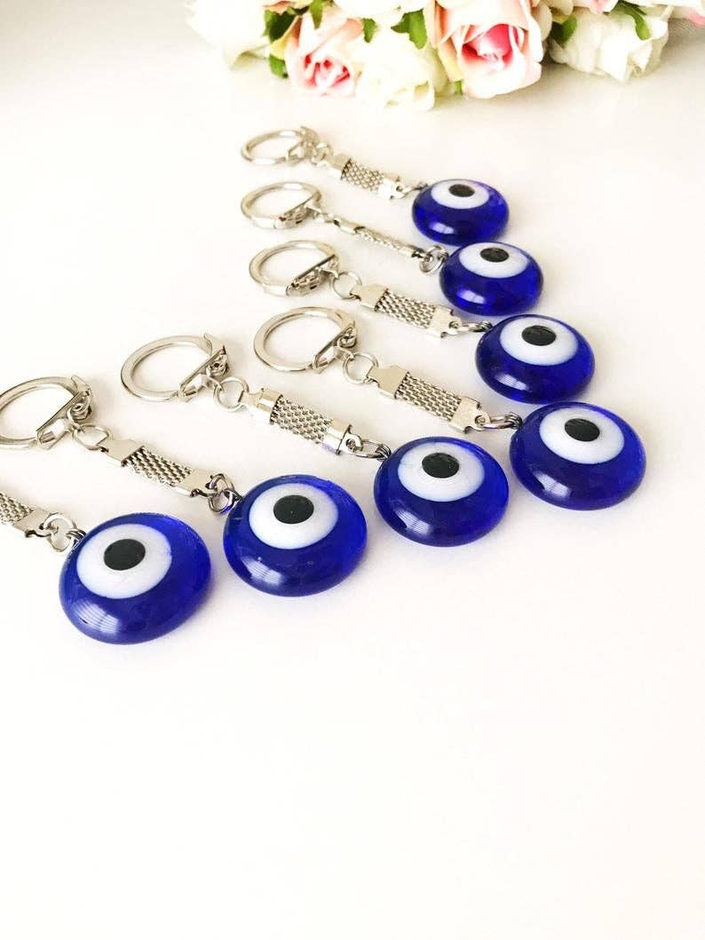Greek Evil Eye Plain Keychain