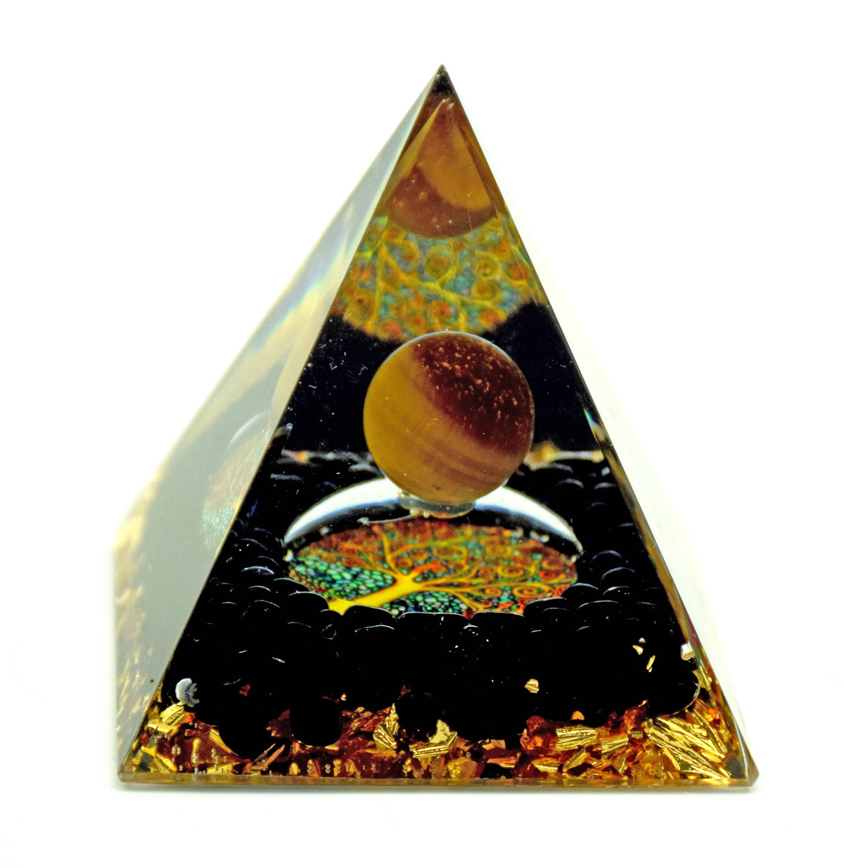 Tree of Life Orgonite Pyramid - Sphere