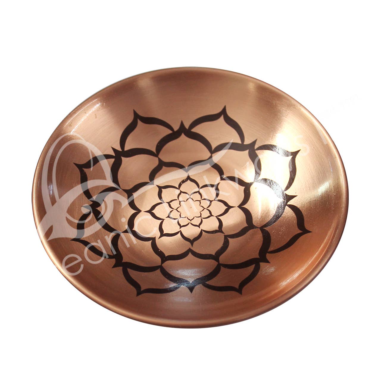 (PC) PLATE - COPPER LOTUS 6"DIA.