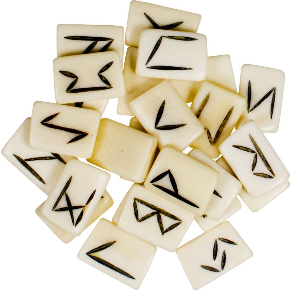 Bone Rune Set (in Black Bag)