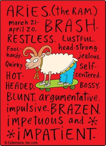 Magnet - Ephemera - Aries Naughty Clayboys