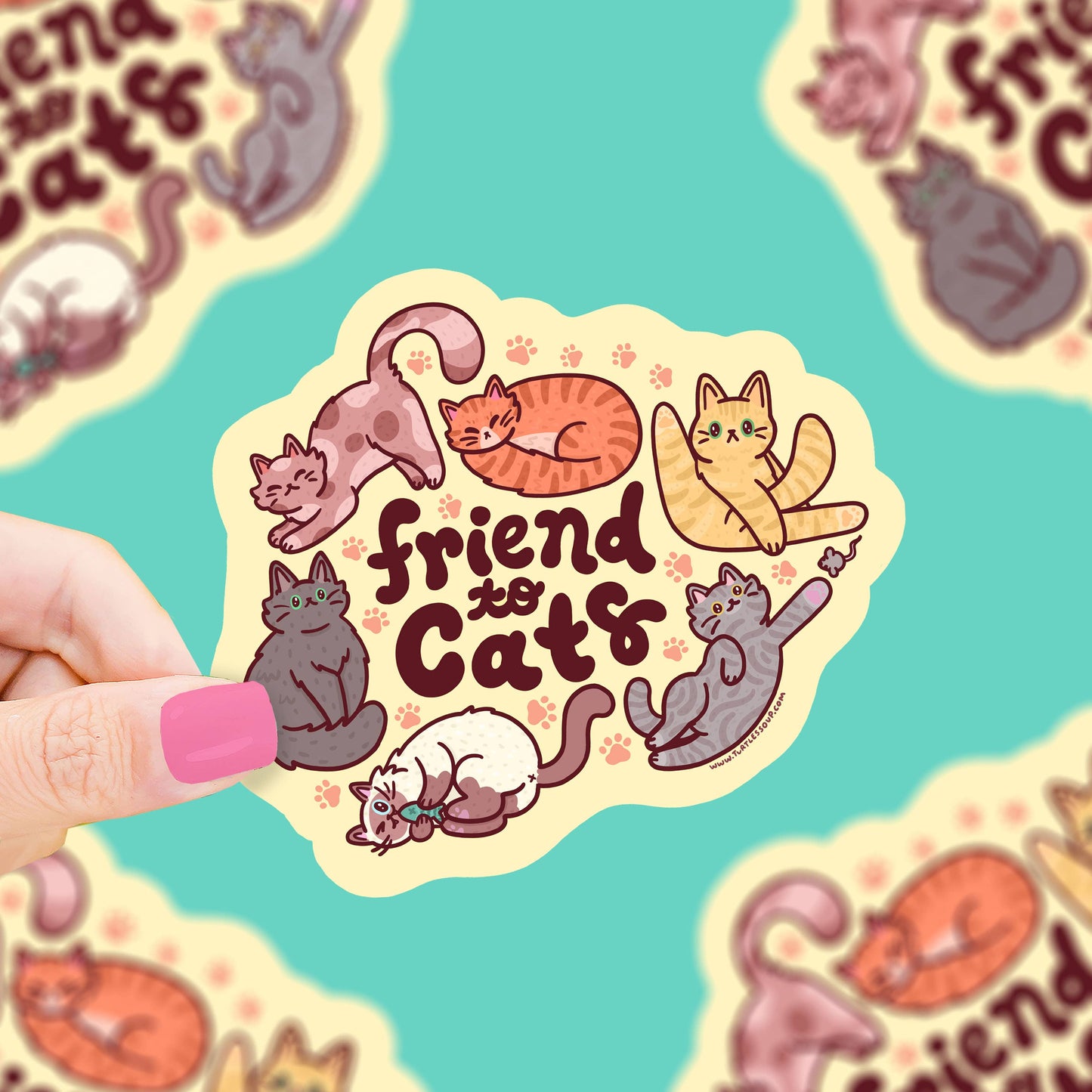 Stickers - TS - Friend to Cats Vinyl Sticker